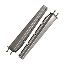 Steel Straight Mud Flap Hanger 2 1/2" Bolt Semi Truck Tapered 30" Stainless