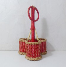 porte bouteilles en rotin