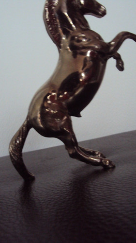 Cheval cabre bronze - cheval,
