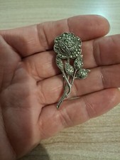 BROCHE VINTAGE FLEUR ARGENT