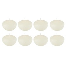 Lot de 8 Bougies Chauffe-Plat "Flottante" 6cm Blanc