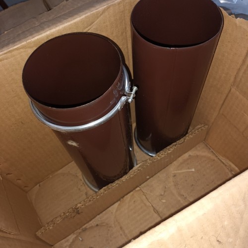 Tube acier émaillé - tube, brun