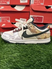 Size 7.5Y - Nike Dunk SE Low Sail Multi-Camo