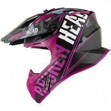 Broken Head Casque Cross Escadron Rebelution Camouflage-Grau-Pink