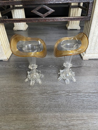 Paire vases verre - vases,