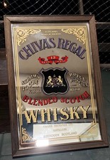  Chivas Regal Whisky Advertising Modernism Sign Mirror 1970s 