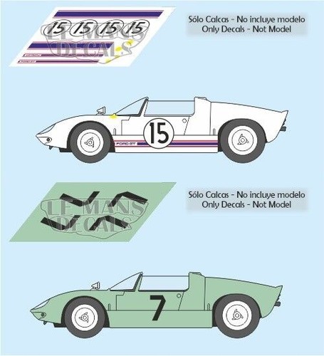 Décal ford gt40 roadster - roadster, le
