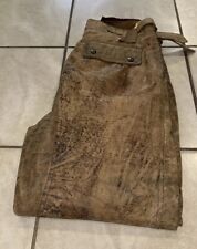 LE RANCH DU CUIR / THE LEATHER RANCH CORK PRINT HIGH WAIST LEATHER PANTS Sz 3