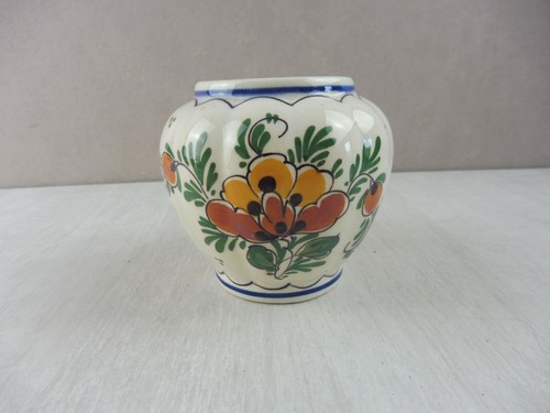 Ancien vase décor fleurs
