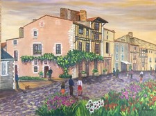 Jour de fête, 60x80cm, HST, signée G. PACHET-MICHENEAU cote I-CAC - AKOUN