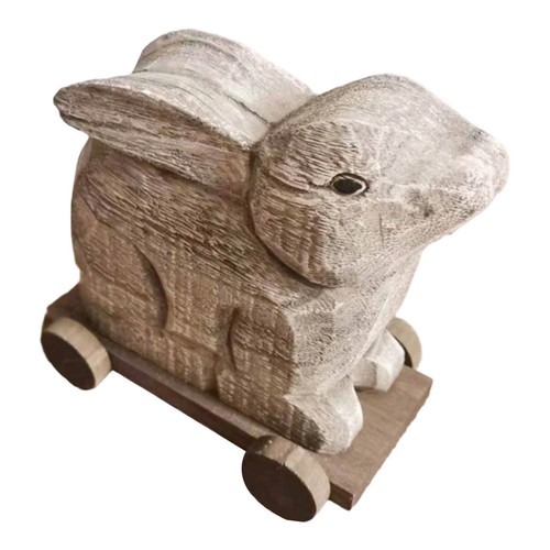 Figurine lapin sculptée en - de,