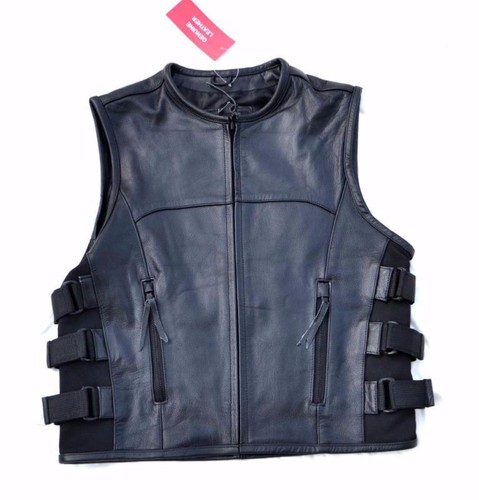 Gilet jacket cuir vachette - gilet, en