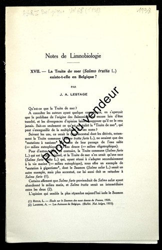 Ichtyologie 1938 la - la, truite
