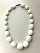 COLLIER VINTAGE GALET BLANC