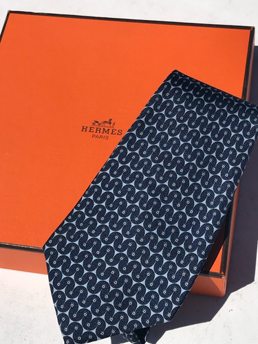 Cravate hermès soie silk - en,