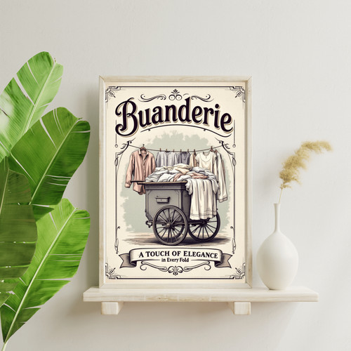 Cadre déco buanderie - cadre,