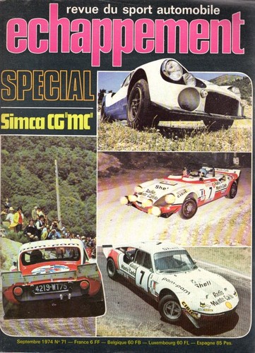 Echappement 1974 simca cg - simca,
