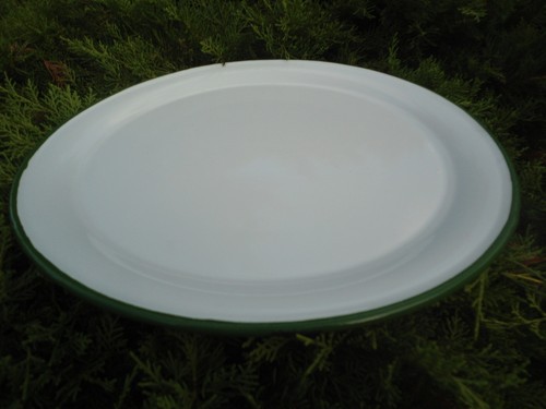 Plateau émaillé blanc - plateau, cm