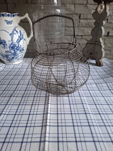 Ancien panier oeufs fer - a,