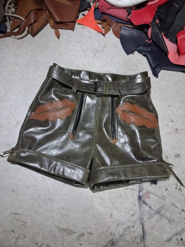Nouveau short cuir vert - nouveau,