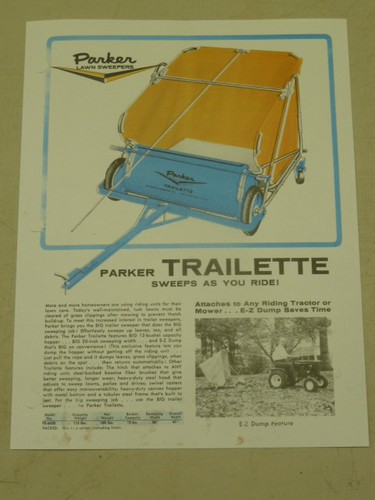 Vintage parker lawn sweepers - parker,