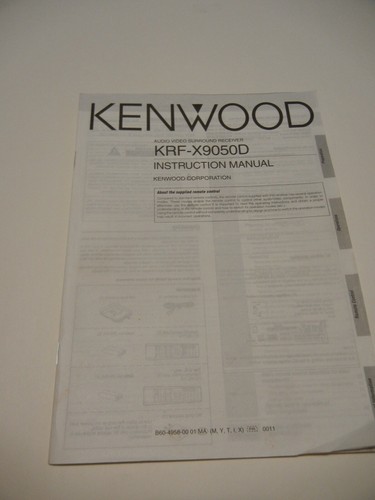 Kenwood krf x9050d instruction - krf-x9050d,
