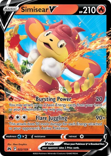 Pokemon tcg simisear crz - v, (crz