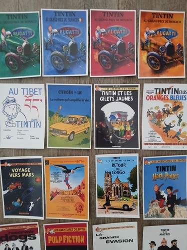 Tintin carte postale - postale, 15