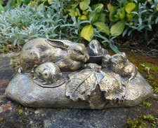 BRONZE scène animalière une