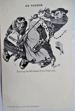 CPA - carte postale  satire anti cléricale journal les Corbeaux- caricature 1900