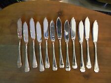 Christofle América Silver Fish Knives Silver Plated Silver Silver