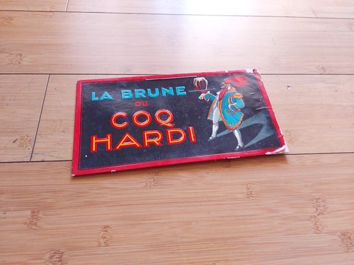 Carton lithographie biere du - ,