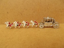 jouet miniature plomb carrosse chevaux 1953 couronnement Royal reine Élisabeth 2