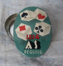 #Boite en tôle# Confiserie St Jacques - Les 4 As réglisse (8,5 x 5,5 x 2,2cm)