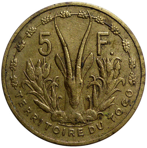 Togo 5 francs 1956 - togo,
