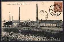 Old postcard Sézanne/Marne, factory Terre refractaire 1929 
