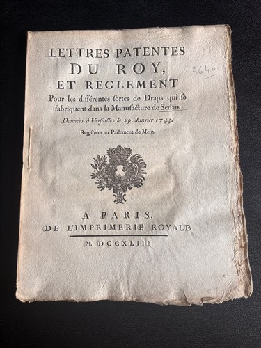 1743 règlement manufacture - rÈglement,