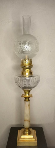 Antique large brass mabre - brass,