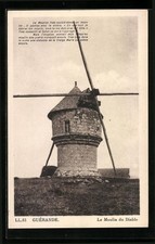 Old postcard Guérande, Le Moulin du Diable, windmill 