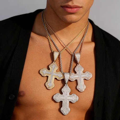 Collier croix zircon complet