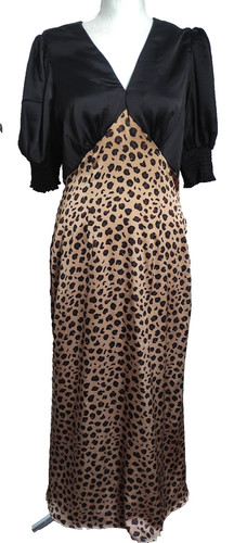 Robe midi imprimée léopard