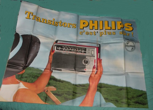 Affiche ancienne radio philips - affiche,