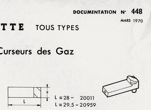 Nos curseur poignée - poignée, gaz