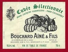 04/49 Etiquette Thème CUVEE Sélectionnée pr Jacques GARBOLINO CHAMBERY Bouchard