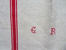 TORCHONS anciens en LIN à