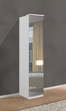 Armoire De Rangement "Optima" Armoire À Miroir 45 Cm Blanche 1 Porte Inclus LED