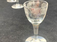 9 Anciens Verres Cristal Cave à Liqueur Napoléon III