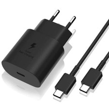 Câble USB C VERS USB C+ Chargeur Secteur pour Samsung Note 10 9 S21 S20 10 NOIR