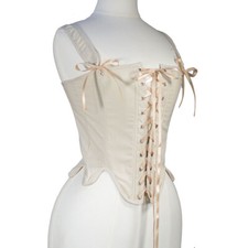 Renaissance Women Corset Victorian Bodice Retro Bustier Tops Solid Colors