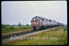 F Original Slide - Pennsy PRR 5853 E-7 Spirit of St Louis Action Indianapolis 64
